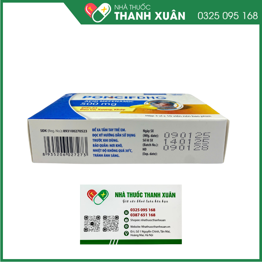Poncif DHG điều trị viêm khớp, đau răng, đau bụng kinh